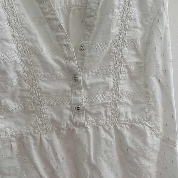 Fat Face White Button Shirt Tank Size 4 - Picture 2 of 4